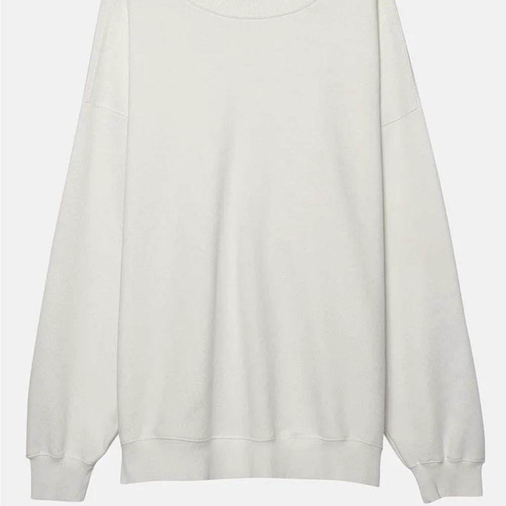 Classic White Crew Neck Sweatshirt